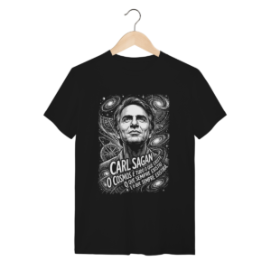 Camiseta Carl Sagan Universo E Humanidade Design | Silk & Luck