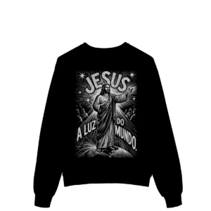 Moletom Jesus Luz do Mundo – Filosofia Teocêntrica – Silk & Luck | Silk & Luck