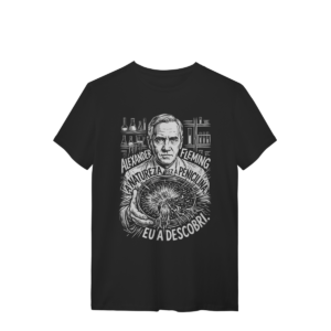 Camiseta Alexander Fleming Ciência Natural Biólogo Arte | Silk & Luck