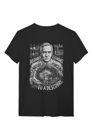 Camiseta Alexander Fleming Ciência Natural Biólogo Arte | Silk & Luck