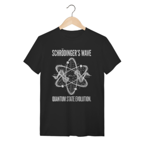 Camiseta Schrödinger’s Wave: O Colapso da Função de Onda | Silk & Luck