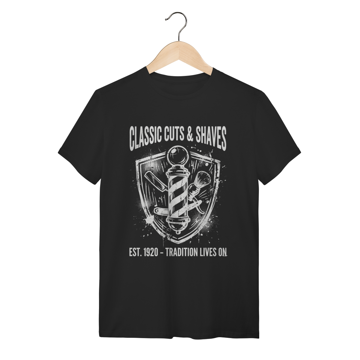 Camiseta Barber Pole Vintage: A Tradição Old School | Silk & Luck 1 Camiseta Barber Pole Vintage: A Tradição Old School | Silk & Luck