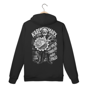 Moletom Canguru Karl Marx Mais-valia Crítica Economia | Silk & Luck