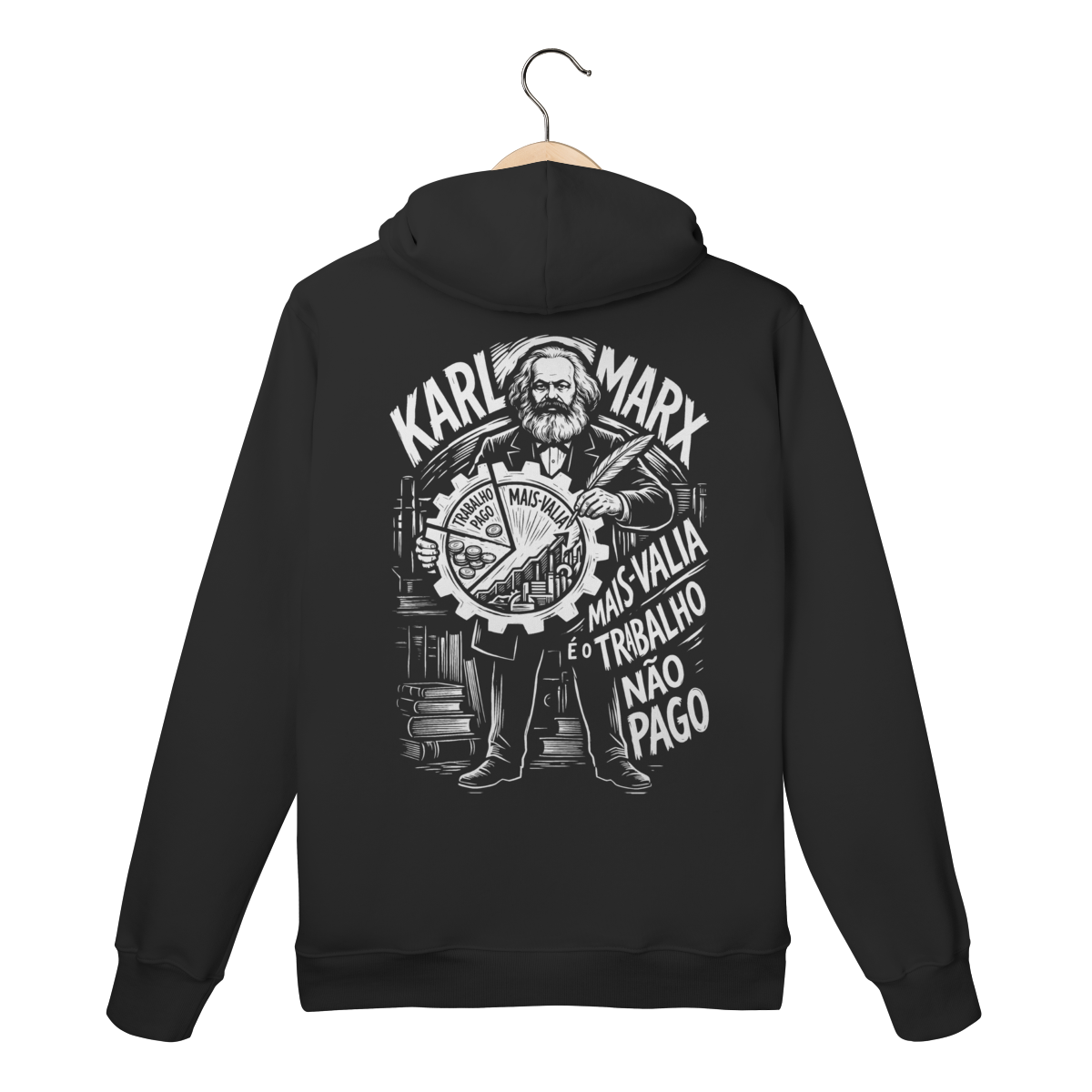 Moletom Canguru Karl Marx Mais-valia Crítica Economia | Silk & Luck 1 Moletom Canguru Karl Marx Mais-valia Crítica Economia | Silk & Luck