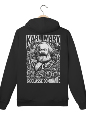 Moletom Canguru Karl Marx Estado Comitê Classe Teoria | Silk & Luck