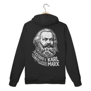 Moletom Canguru Marx Estado Comitê Classe Dominante Crítica | Silk & Luck