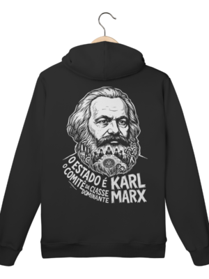 Moletom Canguru Marx Estado Comitê Classe Dominante Crítica | Silk & Luck