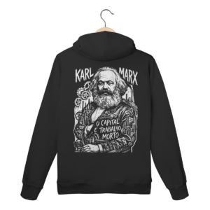 Moletom Canguru Karl Marx Capital Trabalho Morto Filosofia | Silk & Luck