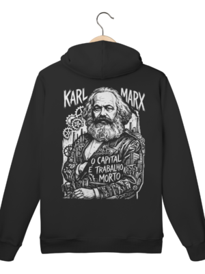 Moletom Canguru Karl Marx Capital Trabalho Morto Filosofia | Silk & Luck