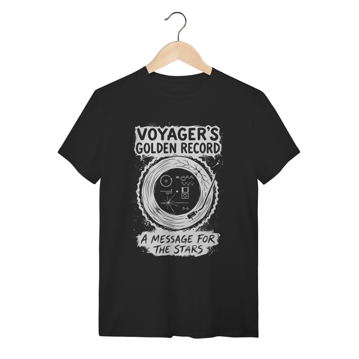 Camiseta Voyager Golden Record: O Mensageiro Cósmico | Silk & Luck 1 Camiseta Voyager Golden Record: O Mensageiro Cósmico | Silk & Luck