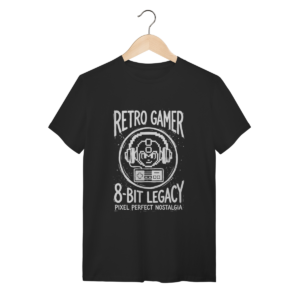 Camiseta Retro Gamer: A Era 8-Bits | Silk & Luck