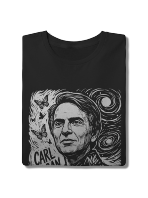 Camiseta Carl Sagan Pensamento Vida Borboletas | Silk & Luck