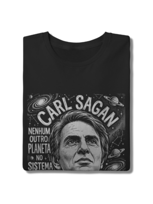 Camiseta Carl Sagan Preservação Terra Único Mundo | Silk & Luck