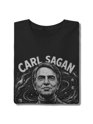 Camiseta Carl Sagan Reflexão Humildade Universo | Silk & Luck