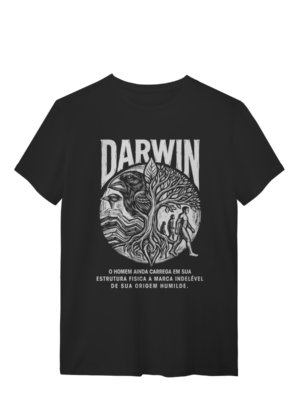 Camiseta Ciência Darwin Raízes Humanas Marcha Da Vida  	 | Silk & Luck