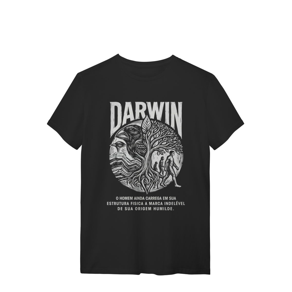 Camiseta Ciência Darwin Raízes Humanas Marcha Da Vida | Silk & Luck 1 Camiseta Ciência Darwin Raízes Humanas Marcha Da Vida | Silk & Luck