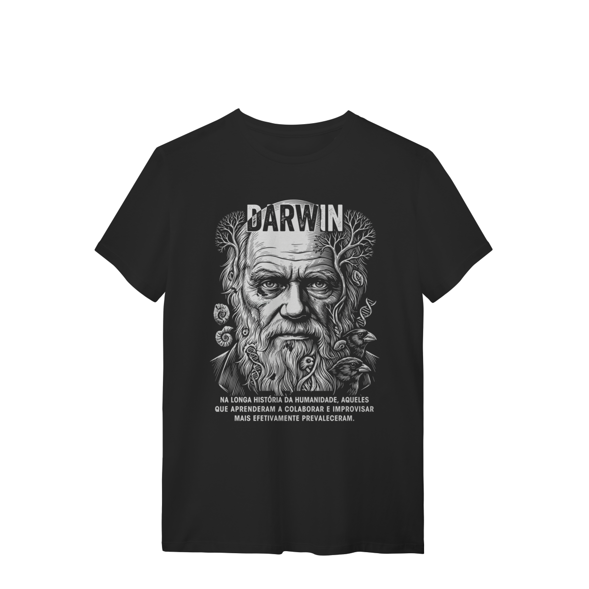 Camiseta Darwinismo DNA Colaboração Humana Evolução | Silk & Luck 1 Camiseta Darwinismo DNA Colaboração Humana Evolução | Silk & Luck