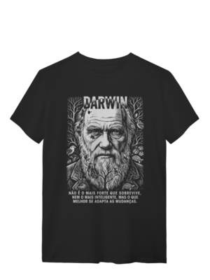 Camiseta Ciência Darwin Adaptação Tentilhões Fósseis | Silk & Luck