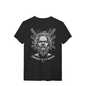 Camiseta Grécia Antiga Sócrates Conhece Te A Ti Mesmo Arte | Silk & Luck