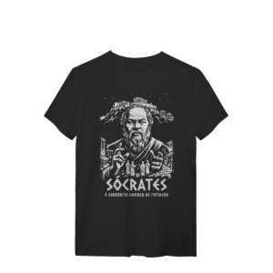 Camiseta Sócrates Sabedoria Pensamento Grego Reflexão | Silk & Luck