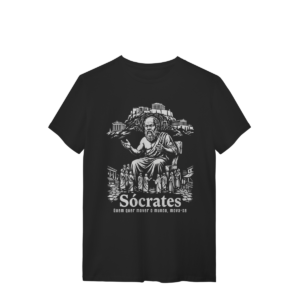 Camiseta Grécia Sócrates Ação Mover O Mundo Filosofia | Silk & Luck