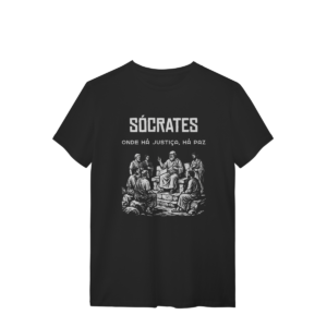 Camiseta Frase Sócrates Onde Há Justiça Há Paz Equilíbrio | Silk & Luck