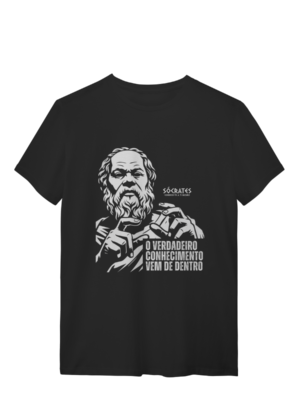 Camiseta Grécia Sócrates Verdadeiro Conhecimento Mestre | Silk & Luck