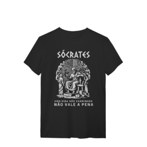 Camiseta Sabedoria Antiga Sócrates Vida Examinada Justiça | Silk & Luck