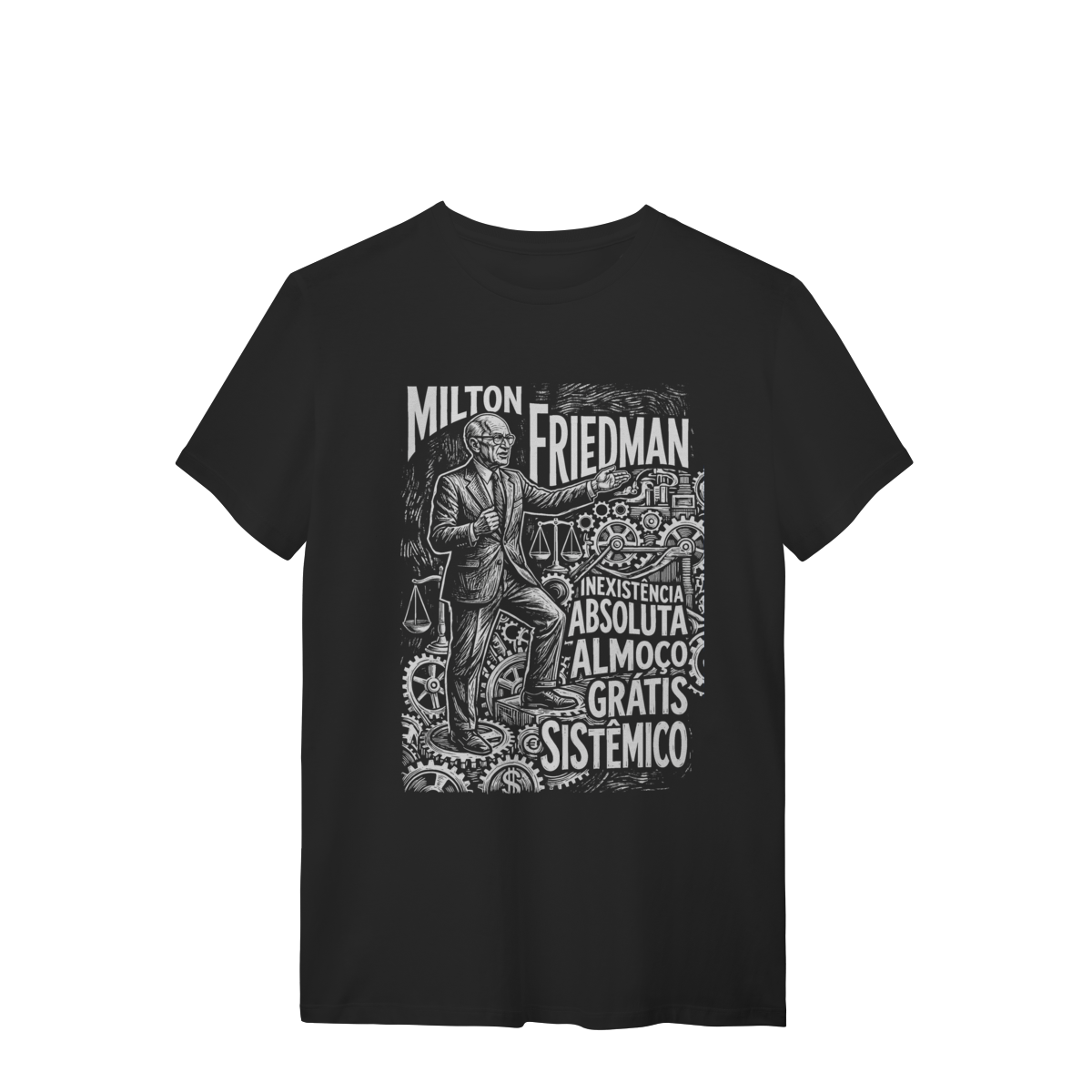 Camiseta Milton Friedman Lições de Economia | Silk & Luck 1 Camiseta Milton Friedman Lições de Economia | Silk & Luck