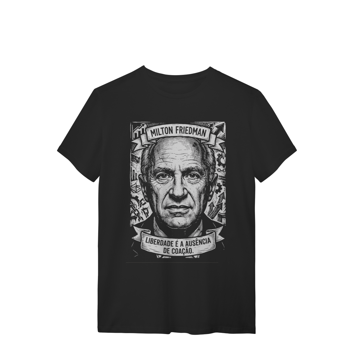 Camiseta Milton Friedman Pensamento Econômico | Silk & Luck 1 Camiseta Milton Friedman Pensamento Econômico | Silk & Luck