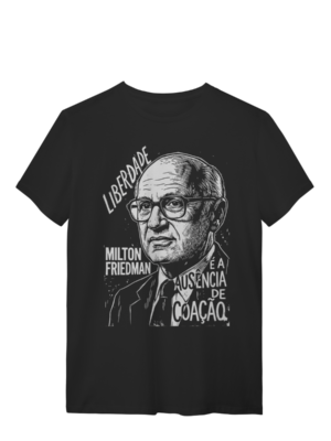 Camiseta Estampa Intelectual Milton Friedman Liberdade | Silk & Luck