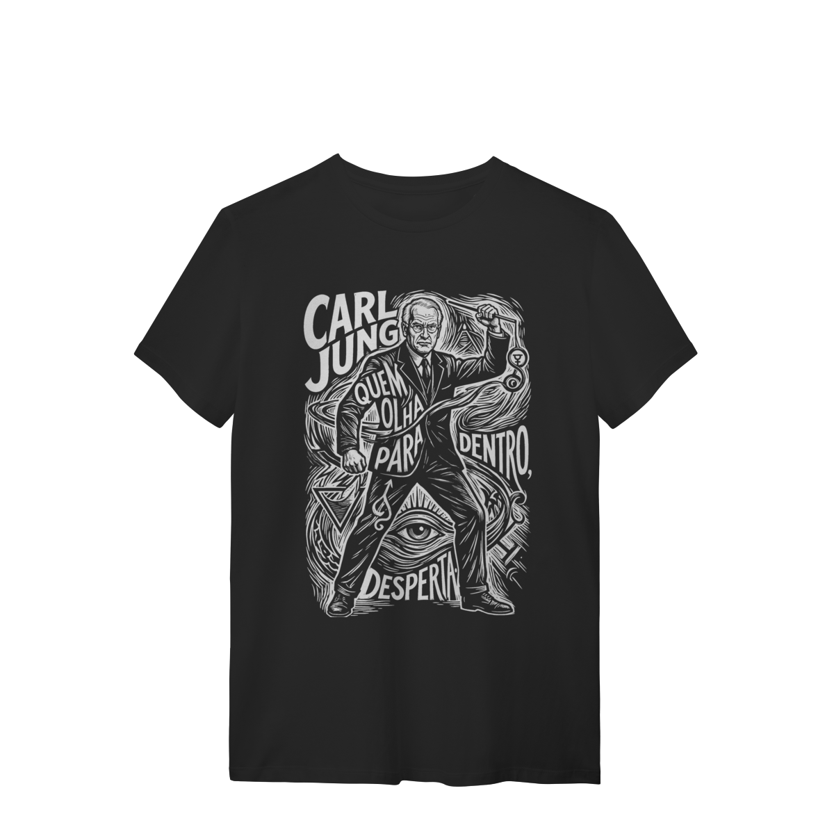 Camiseta Carl Jung Pensamento Filosófico Amor E Virtude | Silk & Luck 1 Camiseta Carl Jung Pensamento Filosófico Amor E Virtude | Silk & Luck