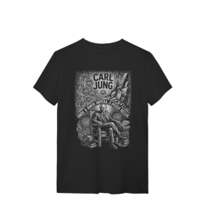 Camiseta Cultura Psicologia Carl Jung Frase Consciência | Silk & Luck