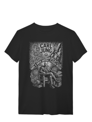 Camiseta Cultura Psicologia Carl Jung Frase Consciência | Silk & Luck
