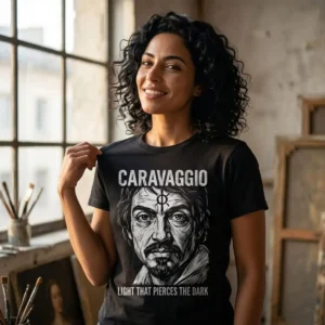 Camiseta Caravaggio Arte Barroca Algodão Premium Unissex | Silk & Luck