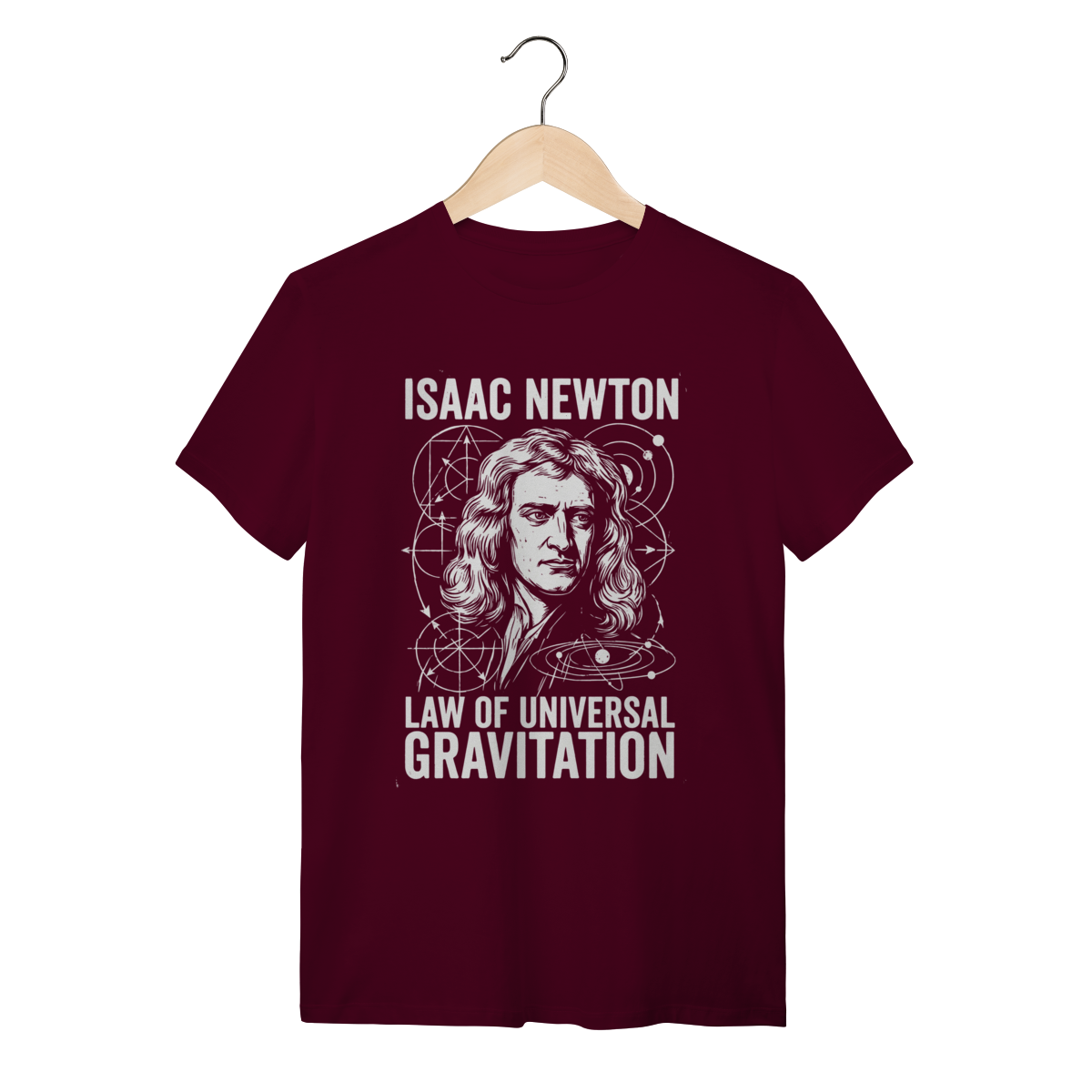 Camiseta Isaac Newton – Física Clássica | Silk & Luck 1 Camiseta Isaac Newton – Física Clássica | Silk & Luck