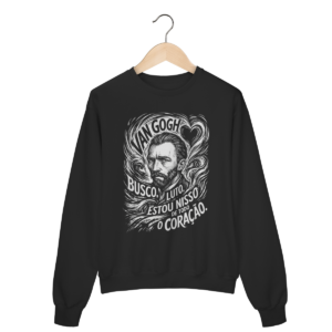 Moletom Van Gogh Busco Luto Coração Arte Silk & Luck | Silk & Luck